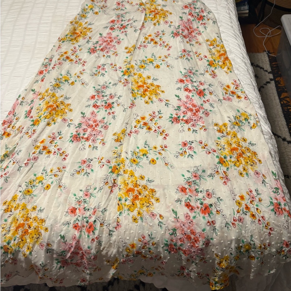 Lovestitch Floral Maxi Halter Dress - White, Yellow, Pink - Picture 5 of 5